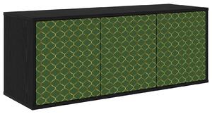 VidaXL Falsítható TV Szekrény GELEEN 102 x 33 x 40 cm Fekete Tölgy