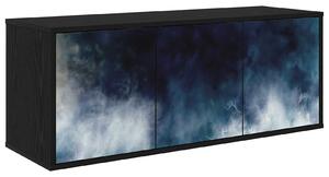 VidaXL Falsítható TV Szekrény RAALTE 102 x 33 x 40 cm Fekete Tölgy