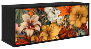 VidaXL Falsítható TV Szekrény GENNEP 102 x 33 x 40 cm Fekete Tölgy