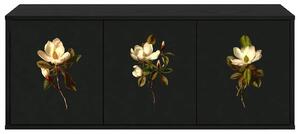VidaXL Falsítható TV Szekrény BREMEN 102 x 33 x 40 cm Fekete Tölgy