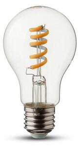 LED lámpa , égő , izzószálas hatás , filament , spirál , körte , E27 foglalat , 4 Watt , meleg fehér