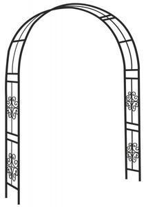 JAKS Kerti pergola 118 x 24 x 220 cm fekete