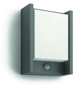 Led lámpatest , mozgásérzékelős , oldalfali , 6 Watt , meleg fehér , kültéri , IP44 , Philips , Arbour , 16461/93/16
