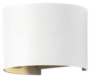 LED lámpatest , oldalfali , kerek , 2 irányú , 6W , meleg fehér , állítható sugárzási szög , fehér , kültéri , IP44