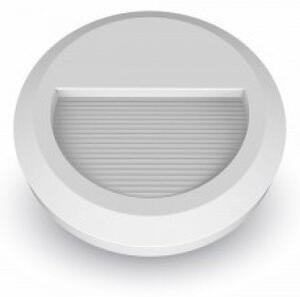 LED lámpatest , oldalfali , kültéri , lépcsővilágító , 2W , kerek , természetes fehér , fehér , IP65