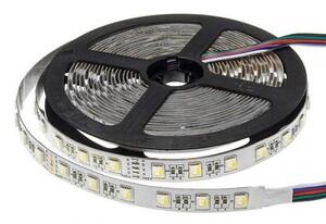 LED szalag , 24 Volt DC , 5050 , 60 led/m , 16 W/m , RGBW , 4in1 chip , 12 mm , W= hideg fehér