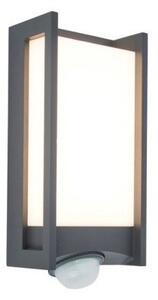 LED lámpatest , oldalfali , 13W , meleg fehér , fekete , kültéri , mozgásérzékelős, IP54 , LUTEC , QUBO
