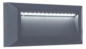 LED lámpatest , oldalfali , 10.5W , természetes fehér , szürke , downlight, kültéri , IP54 , LUTEC , HELENA