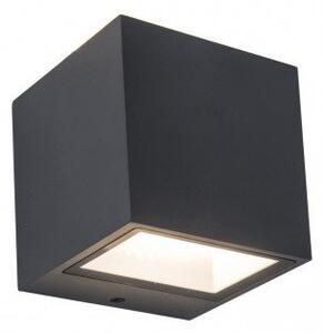 LED lámpatest , oldalfali , 2 irányú, 9W , természetes fehér , sötét szürke , kültéri , IP54 , LUTEC , GEMINI