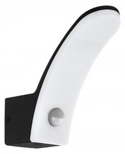 Led lámpatest , mozgásérzékelős , oldalfali , 11 Watt , meleg fehér , fekete , kültéri , IP44 , EGLO , FIUMICINO , 98149