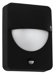 LED lámpa , oldalfali , mozgásérzékelős , E27 , fekete , kültéri , IP44 , EGLO , SALVANESCO , 98705