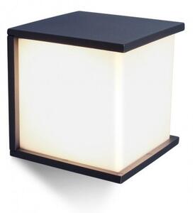 LED lámpatest , oldalfali , E27 , szürke , kültéri , IP44 , LUTEC , BOX CUBE