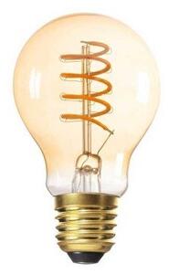 LED lámpa , égő , izzószálas hatás , filament , körte , E27 foglalat , 5 Watt , meleg fehér , 1800K, borostyán sárga , XLED