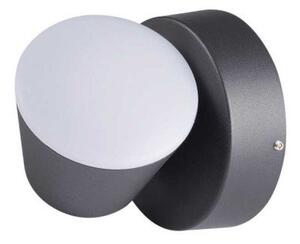 LED lámpatest , oldalfali , kültéri , 7.5 W , természetes fehér , grafit , IP54 , DROMI