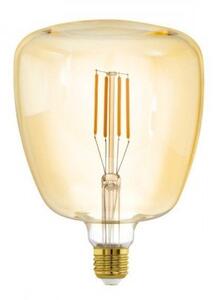 LED lámpa , égő , izzószálas hatás , filament , T140 , E27 , 4W , dimmelhető , meleg fehér , borostyán , EGLO , 12595