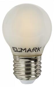LED lámpa , égő , izzószálas hatás , filament , kis gömb , E27 foglalat , G45 , 4 Watt , meleg fehér , dimmelhető , opál
