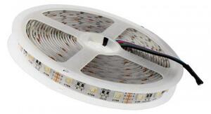LED szalag , 24 Volt DC , 5050 , 60 led/m , 19 W/m , RGBW , 4in1 chip , 12 mm , W=meleg fehér , LEDISSIMO