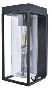 LED lámpatest , oldalfali , napelemes , mozgásérzékelős , 2W , meleg fehér , fekete , kültéri , IP44 , LUTEC , FLAIR