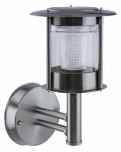 Led lámpatest , napelemes , oldalfali , 0.12 Watt , hideg fehér , kültéri , króm , IP44 , STRÜHM, Estera