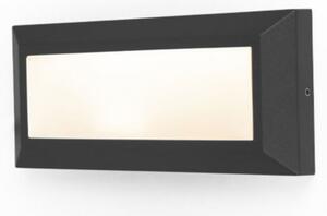 LED lámpatest , oldalfali , 11W , meleg fehér , matt fekete , kültéri , IP54 , LUTEC , HELENA