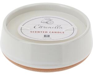 Citronella repelláló gyertya, fehér, 420 g, 12 x 4,5 cm