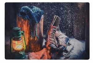 Karácsonyi lábtörlő RUSTIC WELCOME 38x58 cm - több változatban Változat: Korcsolyák