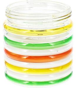 Citronella Stripes repellens gyertya, 780 g, 11 magasság 12 cm, zöld