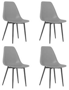 4 db Szürke Polipropilén Étkezőszék - Minimalista Design