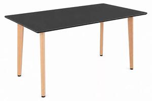 Silla 120 4+1 étkező garnitúra fekete-fehér
