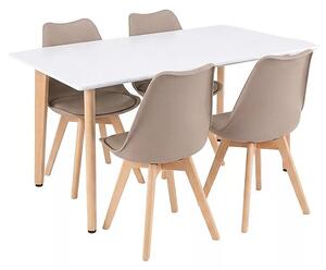 Silla 120 4+1 étkező garnitúra fehér-bézs