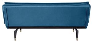 3 személyes kattanós kanapé, ágyazható, kék - KLIK CHIC