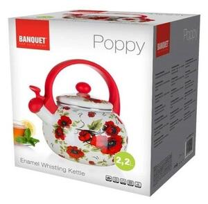 Banquet Poppy zománcozott teáskanna, 2,2 l