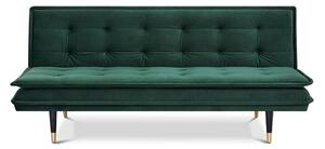 3 személyes kattanós kanapé, ágyazható, sötétzöld - KLIK CHIC