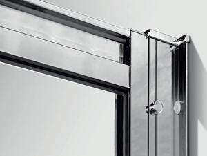 AQUATREND ZENX 632 100x100 szögletes tolóajtós zuhanykabin 6 mm vastag vízlepergető biztonsági üveggel, krómozott elemekkel, 190 cm magas