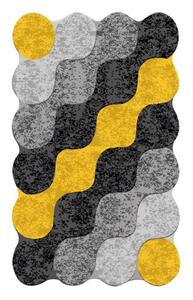 Szőnyeg CIRCLE 120 x 180 cm sárgás-fekete