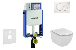 Geberit Kombifix - Falra szerelhető szerelési szett, WC és ülőkével Ideal Standard Tesi, gombok Sigma01, alpesi fehér 110.302.00.5 NF1