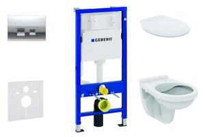 Geberit Duofix - Falra szerelhető beépítő készlet, Alpha WC ülőkével, Delta35 gomb, fényes króm 458.103.00.1 NR5