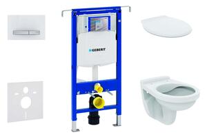 Geberit Duofix - Készlet falra szerelhető, Alpha WC ülőkével, Sigma50 gomb, alpesi fehér 111.355.00.5 NR8