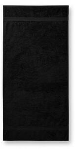 MALFINI Terry Bath Towel fürdőlepedő - Fekete | 70 x 140 cm