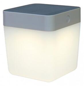 Led lámpatest , kültéri , 1W , napelemes , dimmelhető , meleg fehér , IP44 , ezüst , LUTEC , TABLE CUBE