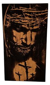 Jézus Krisztus fából készült képe 33,5 x 20 x 2,5 cm
