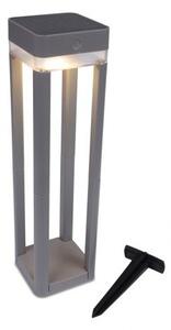 Led lámpatest , álló , kültéri , 1W , napelemes , dimmelhető , meleg fehér , IP44 , szürke , LUTEC , TABLE CUBE