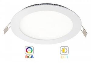 RGB-CCT LED panel , 6W , süllyesztett , kerek , dimmelhető , színes , állítható fehér színárnyalat , Mi-light kompatibilis