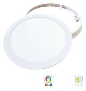 RGB-CCT LED panel , 24W , falon kívüli , kerek , Mi-Light kompatibilis , SMART