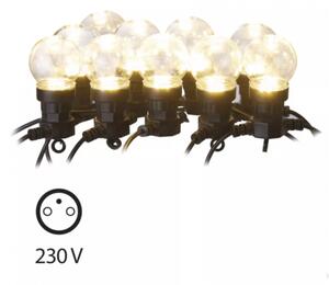 Led fényfüzér , beltéri/kültéri , 10 db , 5 m , meleg fehér , IP44