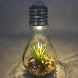 LED dekoráció , beltéri , 3 db nano LED , meleg fehér , LED izzó forma virág dekorációval , elemes