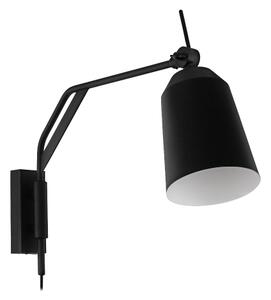 LED lámpa , fali , E27 , acél , fekete , EGLO , LORETO , 900157