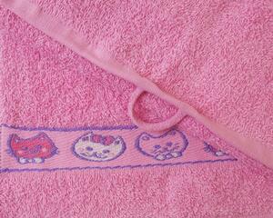 Dobrý Textil Gyerek törölköző motívumokkal 30x50 - Rózsaszín | 30 x 50 cm