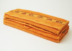 Dobrý Textil Gyerek törölköző motívumokkal 30x50 - Sárga | 30 x 50 cm