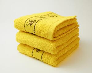 Dobrý Textil Gyerek törölköző motívumokkal 30x50 - Sárga | 30 x 50 cm